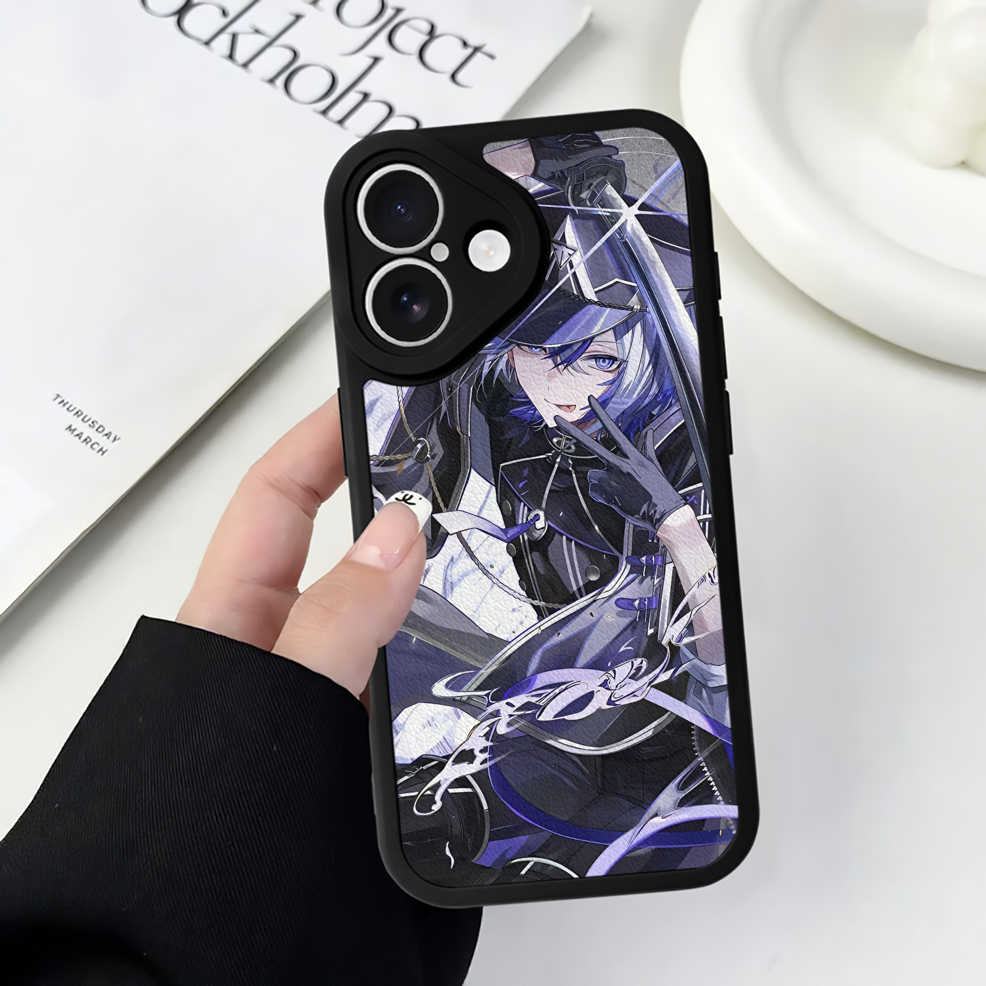 （画像用） 刀剣乱舞 Touken Ranbu 【iPhone 16シリーズ対応】シリコンスマホケース（レザー調） 材質：シリコン